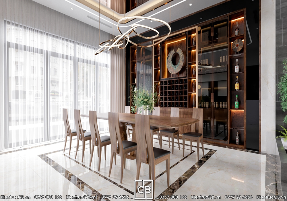 Mẫu biệt thự 2 mặt tiền theo phong cách hiện đại ở TP. Hòa Bình