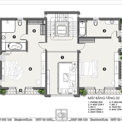 Mẫu thiết kế biệt thự 3 tầng phong cách hiện đại, năng động