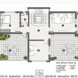 Mẫu thiết kế biệt thự 3 tầng phong cách hiện đại, năng động
