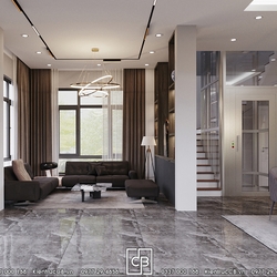 Mẫu thiết kế biệt thự 3 tầng phong cách hiện đại, năng động