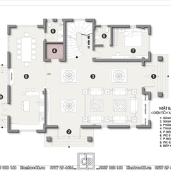 Thiết kế biệt thự hiện đại 3 tầng kết hợp mái Nhật của gia đình anh Vinh