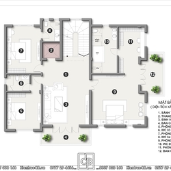Thiết kế biệt thự hiện đại 3 tầng kết hợp mái Nhật của gia đình anh Vinh