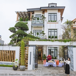 Thiết kế biệt thự hiện đại 3 tầng kết hợp mái Nhật của gia đình anh Vinh