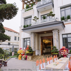 Thiết kế biệt thự hiện đại 3 tầng kết hợp mái Nhật của gia đình anh Vinh