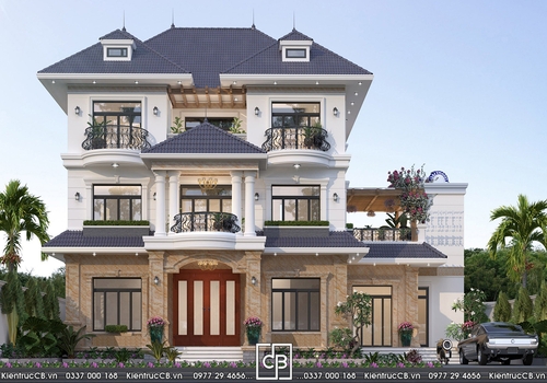 Mẫu Biệt Thự Tân Cổ Điển 3 Tầng Sang Trọng – Đẳng Cấp Vượt Thời Gian