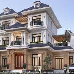 Mẫu Biệt Thự Tân Cổ Điển 3 Tầng Sang Trọng – Đẳng Cấp Vượt Thời Gian