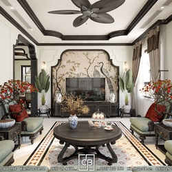 Thiết Kế Nội Thất Biệt Thự Phong Cách Truyền Thống Á Đông Đẳng Cấp