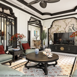 Thiết Kế Nội Thất Biệt Thự Phong Cách Truyền Thống Á Đông Đẳng Cấp