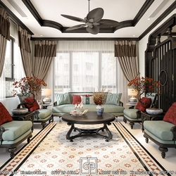 Thiết Kế Nội Thất Biệt Thự Phong Cách Truyền Thống Á Đông Đẳng Cấp