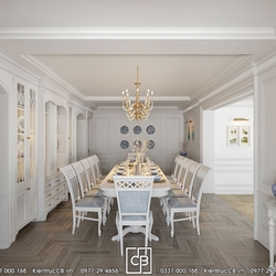 Nội thất tân cổ điển nhẹ nhàng - sang trọng