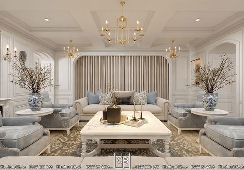 Nội thất tân cổ điển nhẹ nhàng - sang trọng