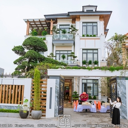 Thi Công Thực Tế Biệt Thự Hiện Đại Mái Nhật 3 Tầng