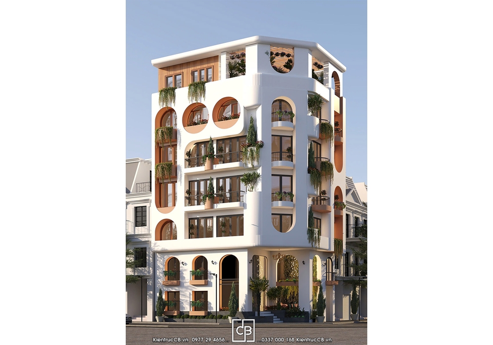 Mẫu thiết kế khách sạn Địa Trung Hải hiện đại tại Nha Trang