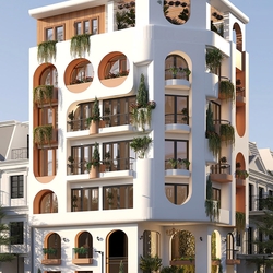 Mẫu thiết kế khách sạn Địa Trung Hải hiện đại tại Nha Trang