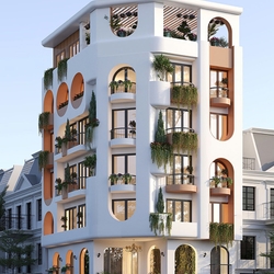 Mẫu thiết kế khách sạn Địa Trung Hải hiện đại tại Nha Trang