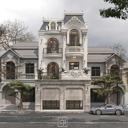 Nhà phố 3 tầng Tân Cổ Điển - Kiến Trúc Sang Trọng, Hoàn Hảo