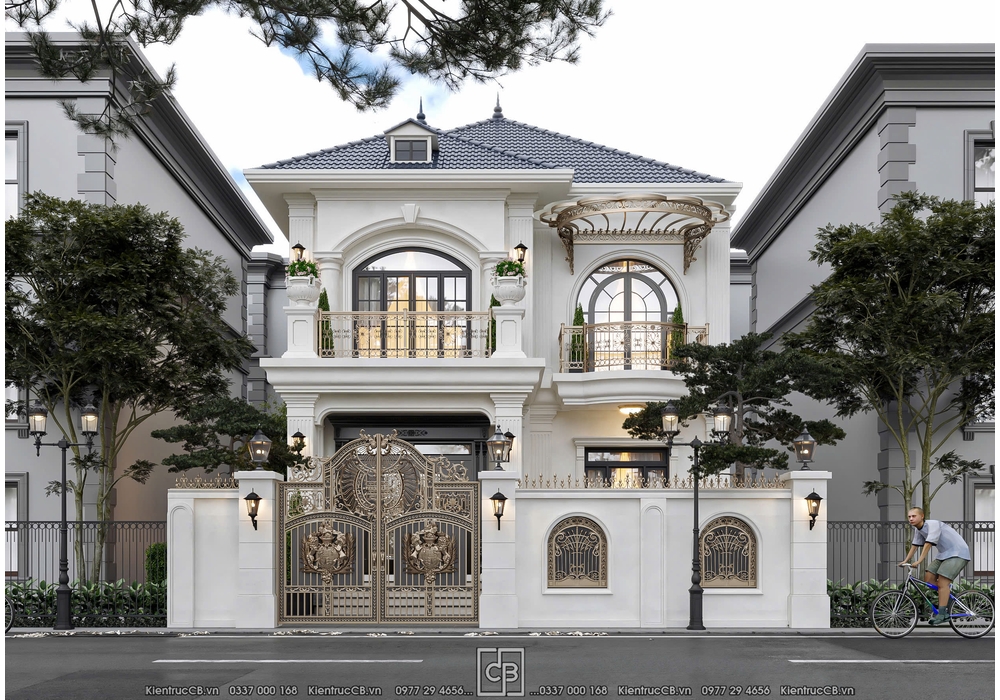 Mẫu Biệt Thự 2 tầng Tân Cổ Điển