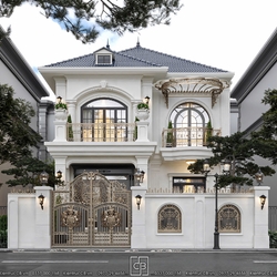 Mẫu Biệt Thự 2 tầng Tân Cổ Điển