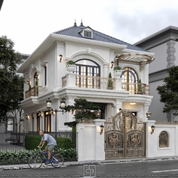Mẫu Biệt Thự 2 tầng Tân Cổ Điển