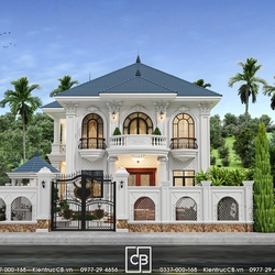 BIỆT THỰ TÂN CỔ ĐIỂN 2 TẦNG- VẺ ĐẸP XA HOA THỜI THƯỢNG