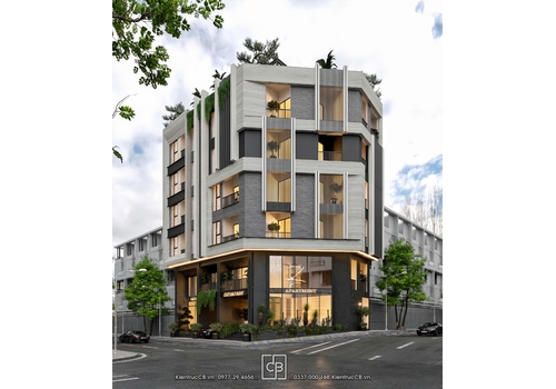 Thiết Kế Apartment Cho Thuê 2 Mặt Tiền 5 Tầng Có Hầm – Tối Ưu Lợi Nhuận Cao