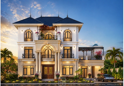 Mẫu biệt thự tân cổ điển 3 tầng đẹp