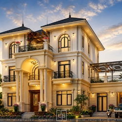 Mẫu biệt thự tân cổ điển 3 tầng đẹp