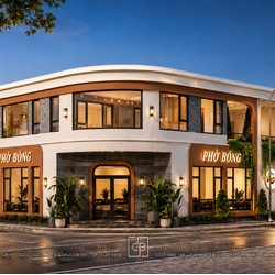 Thi Công Quán Phở 2 Tầng Hiện Đại Tại Phú Thọ | Kiến Trúc C&B