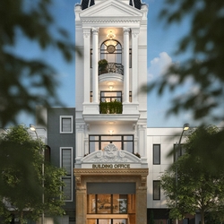 Mẫu Building Văn phòng 5 tầng Tân Cổ Điển