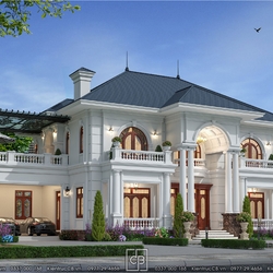 Ngắm nhìn biệt thự tân cổ 2 tầng sang trọng, bền vững với thời gian