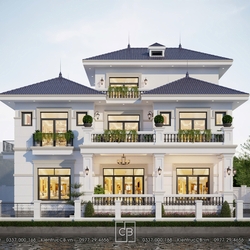 Biệt Thự Tân Cổ Điển 3 Tầng Mái Nhật