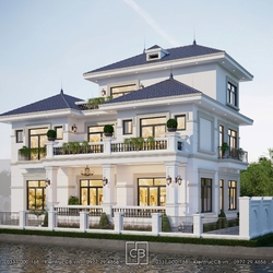 Biệt Thự Tân Cổ Điển 3 Tầng Mái Nhật