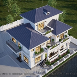 Biệt Thự Tân Cổ Điển 3 Tầng Mái Nhật