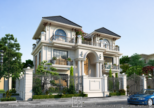 Hút hồn với vẻ đẹp sang trọng của mẫu biệt thự 15m mặt tiền ở Hưng Yên