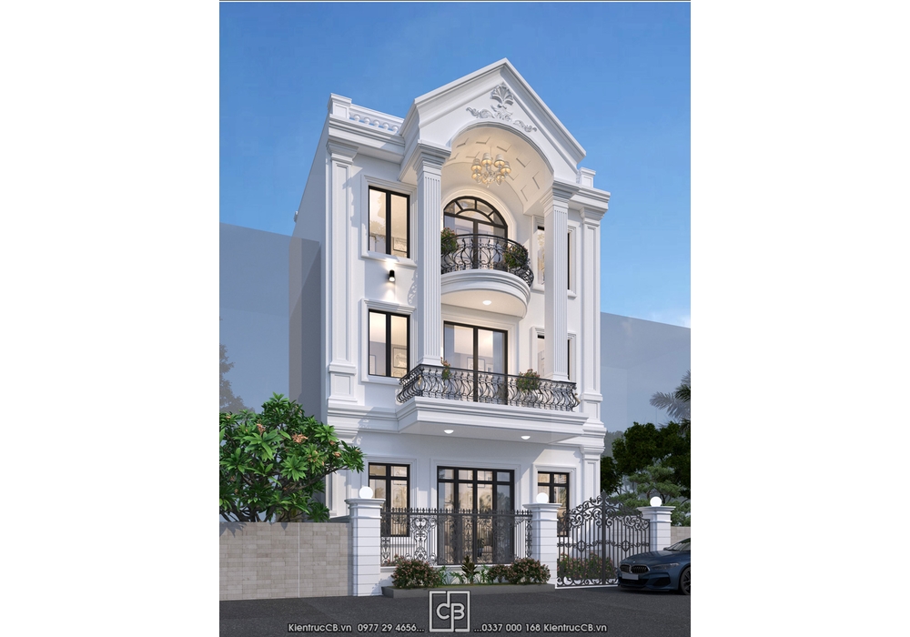 Ngôi nhà phố 3 tầng mang phong cách thiết kế tân cổ điển