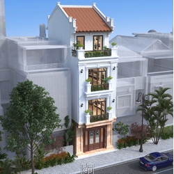 Mẫu nhà ống 4 tầng mang nét đẹp hoài cổ (MSP: NO012101)
