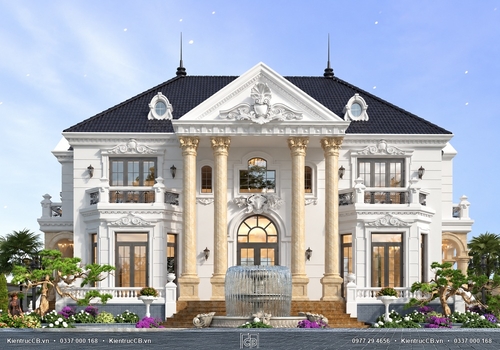 Đắm chìm trước vẻ đẹp sang trọng, quý phái của biệt thự 2 tầng cổ điển đẹp.