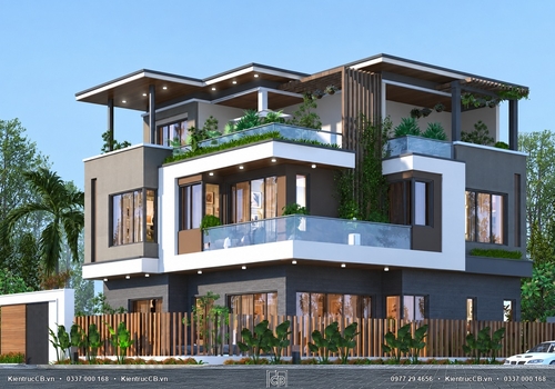 Khác biệt trong phong cách hiện đại của biệt thự 3 tầng Hoài Đức - Hà Nội