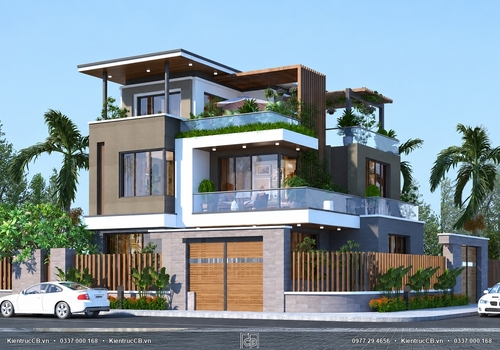 Mẫu biệt thự hiện đại đẹp với 2 phương án khác nhau (MSP: BH161001)