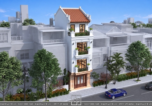 Mẫu nhà ống 4 tầng mang nét đẹp hoài cổ (MSP: NO012101)