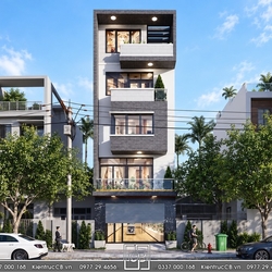 Mẫu thiết kế nhà ống 5 tầng 65m2 phong cách hiện đại