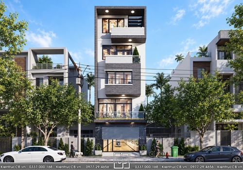 Mẫu thiết kế nhà ống 5 tầng 65m2 phong cách hiện đại