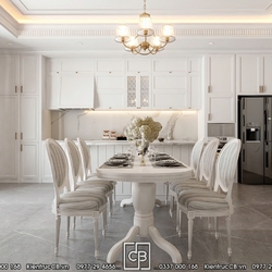 Nội thất nhà ống tân cổ điển anh Tâm tại Văn Phú