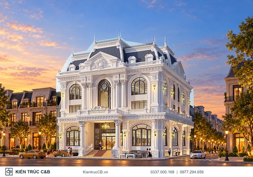 Thiết kế Royal Building tân cổ điển với mái Mansard