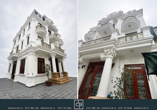 Hoàn thiện biệt thự tân cổ điển anh Trung tại La Phù