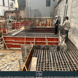 Thi công nhà anh Phượng tại Quốc Oai: từ móng đến sàn