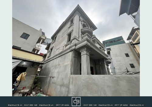 Thi công biệt thự chị Huyền tại La Phù: 3D và ảnh thực tế