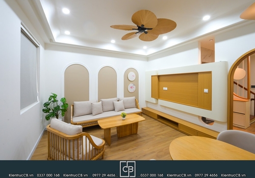 Thi công nội thất nhà anh Tuân VT02 OCP: tông gỗ sáng