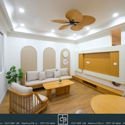 Thi công nội thất nhà anh Tuân VT02 OCP: tông gỗ sáng