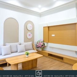 Thi công nội thất nhà anh Tuân VT02 OCP: tông gỗ sáng